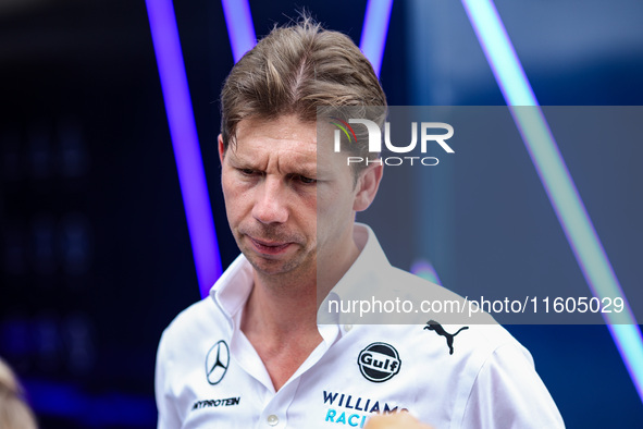 James Vowels, Team Principal of Williams Racing, portrait during the Formula 1 Singapore Grand Prix in Singapore, on September 19 to 22, 202...