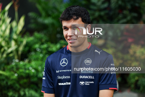 Alexander Albon of Williams Racing FW46, portrait during the Formula 1 Singapore Grand Prix 2024 on the Marina Bay Circuit, in Singapore, on...