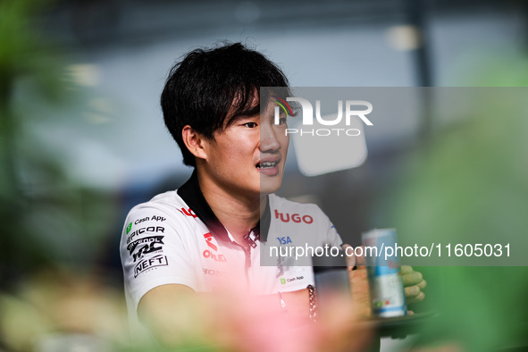 Yuki Tsunoda of Visa Cash App RB F1 Team VCARB 01 poses for a portrait during the Formula 1 Singapore Grand Prix 2024 on the Marina Bay Circ...