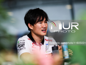 Yuki Tsunoda of Visa Cash App RB F1 Team VCARB 01 poses for a portrait during the Formula 1 Singapore Grand Prix 2024 on the Marina Bay Circ...