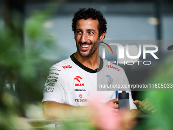 Daniel Ricciardo of Visa Cash App RB F1 Team VCARB 01 poses for a portrait during the Formula 1 Singapore Grand Prix 2024 on the Marina Bay...