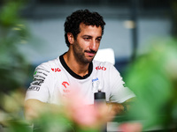 Daniel Ricciardo of Visa Cash App RB F1 Team VCARB 01 poses for a portrait during the Formula 1 Singapore Grand Prix 2024 on the Marina Bay...