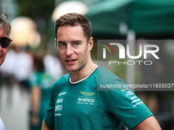 Stoffel Vandoorne of Aston Martin F1 Team poses for a portrait during the Formula 1 Singapore Grand Prix in Singapore, on September 19-22, 2...