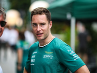 Stoffel Vandoorne of Aston Martin F1 Team poses for a portrait during the Formula 1 Singapore Grand Prix in Singapore, on September 19-22, 2...