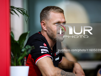 Kevin Magnussen of Haas F1 Team VF-24 Ferrari poses for a portrait during the Formula 1 Singapore Grand Prix 2024 at the Marina Bay Circuit...