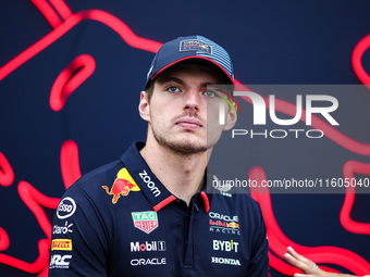 Max Verstappen of Red Bull Racing RB20 poses for a portrait during the Formula 1 Singapore Grand Prix 2024 on the Marina Bay Circuit in Sing...