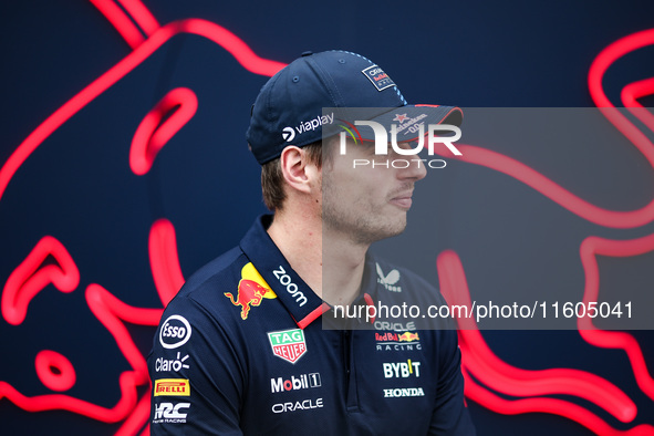 Max Verstappen of Red Bull Racing RB20 poses for a portrait during the Formula 1 Singapore Grand Prix 2024 on the Marina Bay Circuit in Sing...