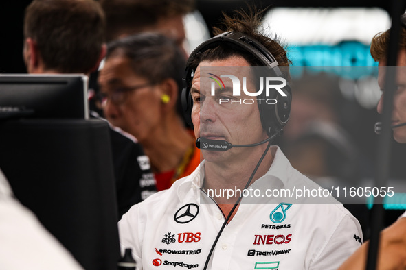 Toto Wolff, Team Principal of Mercedes AMG F1 Team, portrait during the Formula 1 Singapore Grand Prix in Singapore, on September 19-22, 202...