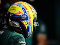 Fernando Alonso of Aston Martin F1 Team AMR24 poses for a portrait during the Formula 1 Singapore Grand Prix 2024 at the Marina Bay Circuit...