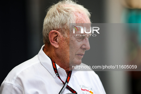 Helmut Marko, Drivers Manager of Red Bull Racing, poses for a portrait during the Formula 1 Singapore Grand Prix 2024 from September 19 to 2...