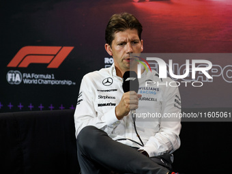 James Vowels, Team Principal of Williams Racing, portrait during the Formula 1 Singapore Grand Prix in Singapore, on September 19 to 22, 202...