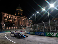 Esteban Ocon of Alpine F1 Team A524 is in action during the Formula 1 Singapore Grand Prix 2024 on the Marina Bay Circuit in Singapore, from...