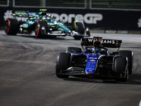 Alexander Albon of Williams Racing FW45 participates in the Formula 1 Singapore Grand Prix 2024 on the Marina Bay Circuit in Singapore from...