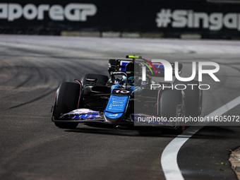 Pierre Gasly of Alpine F1 Team A524 is in action during the Formula 1 Singapore Grand Prix 2024 on the Marina Bay Circuit, in Singapore, fro...