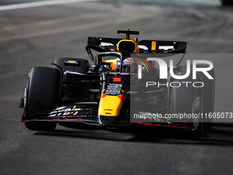 Max Verstappen of Red Bull Racing RB20 is in action during the Formula 1 Singapore Grand Prix 2024 on the Marina Bay Circuit in Singapore, f...