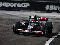 Yuki Tsunoda of Visa Cash App RB F1 Team VCARB 01 is in action during the Formula 1 Singapore Grand Prix 2024 on the Marina Bay Circuit, in...