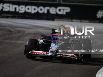 Yuki Tsunoda of Visa Cash App RB F1 Team VCARB 01 is in action during the Formula 1 Singapore Grand Prix 2024 on the Marina Bay Circuit, in...