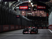 Nico Hulkenberg of Haas F1 Team VF-24 Ferrari is in action during the Formula 1 Singapore Grand Prix 2024 from September 19 to 22, 2024, on...