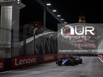 Alexander Albon of Williams Racing FW45 participates in the Formula 1 Singapore Grand Prix 2024 on the Marina Bay Circuit in Singapore from...