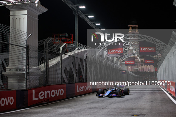 Pierre Gasly of Alpine F1 Team A524 is in action during the Formula 1 Singapore Grand Prix 2024 on the Marina Bay Circuit, in Singapore, fro...