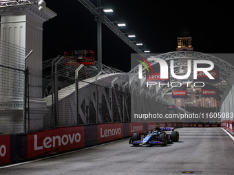 Pierre Gasly of Alpine F1 Team A524 is in action during the Formula 1 Singapore Grand Prix 2024 on the Marina Bay Circuit, in Singapore, fro...