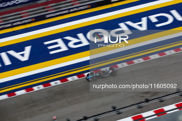 Esteban Ocon of Alpine F1 Team A524 is in action during the Formula 1 Singapore Grand Prix 2024 on the Marina Bay Circuit in Singapore, from...