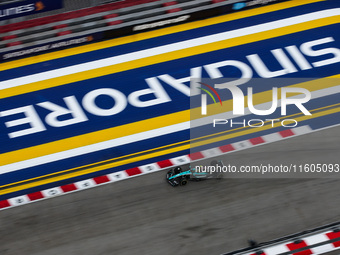 Lewis Hamilton of the Mercedes AMG F1 Team W15 competes during the Formula 1 Singapore Grand Prix 2024 on the Marina Bay Circuit in Singapor...