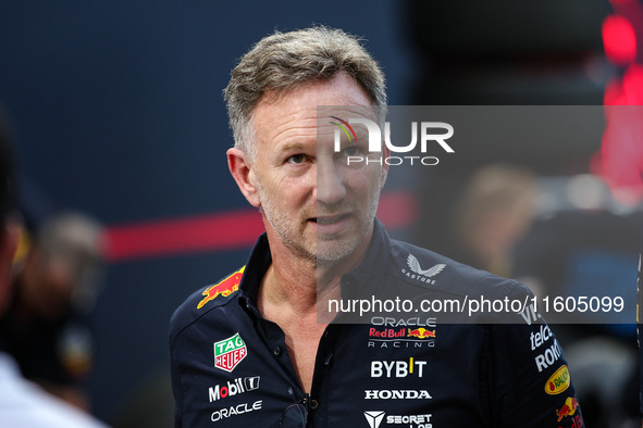 Christian Horner, Team Principal of Red Bull Racing, portrait during the Formula 1 Singapore Grand Prix in Singapore, on September 19-22, 20...