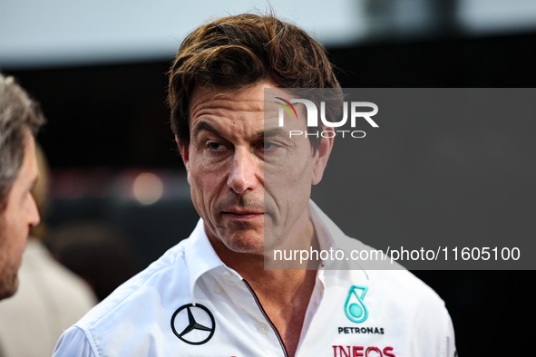 Toto Wolff, Team Principal of Mercedes AMG F1 Team, portrait during the Formula 1 Singapore Grand Prix in Singapore, on September 19-22, 202...