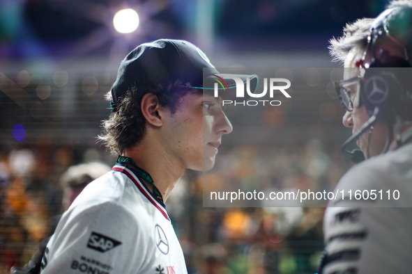 Kimi Antonelli of the Mercedes AMG F1 Team poses for a portrait during the Formula 1 Singapore Grand Prix in Singapore, on September 19-22,...