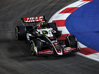 Nico Hulkenberg of Haas F1 Team VF-24 Ferrari is in action during the Formula 1 Singapore Grand Prix 2024 from September 19 to 22, 2024, on...