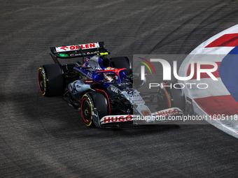 Yuki Tsunoda of Visa Cash App RB F1 Team VCARB 01 is in action during the Formula 1 Singapore Grand Prix 2024 on the Marina Bay Circuit, in...