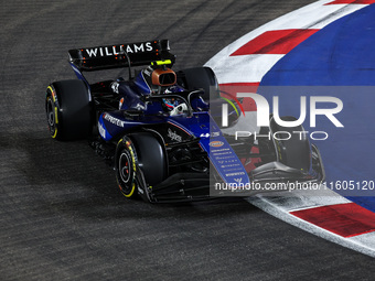 Franco Colapinto of Williams Racing FW45 is in action during the Formula 1 Singapore Grand Prix 2024 on the Marina Bay Circuit in Singapore...