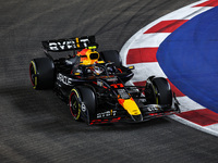 Sergio Perez of Red Bull Racing RB20 competes during the Formula 1 Singapore Grand Prix 2024 on the Marina Bay Circuit in Singapore, from Se...