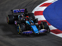 Esteban Ocon of Alpine F1 Team A524 is in action during the Formula 1 Singapore Grand Prix 2024 on the Marina Bay Circuit in Singapore, from...