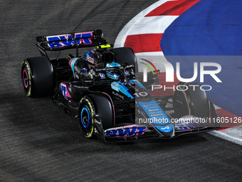 Pierre Gasly of Alpine F1 Team A524 is in action during the Formula 1 Singapore Grand Prix 2024 on the Marina Bay Circuit, in Singapore, fro...