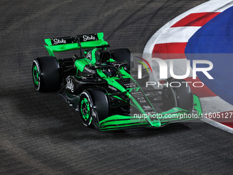 Valtteri Bottas of Stake F1 Team drives the Sauber C44 during the Formula 1 Singapore Grand Prix 2024 on the Marina Bay Circuit in Singapore...