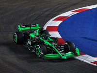 Valtteri Bottas of Stake F1 Team drives the Sauber C44 during the Formula 1 Singapore Grand Prix on the Marina Bay Circuit in Singapore, fro...