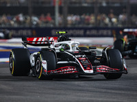 Nico Hulkenberg of Haas F1 Team VF-24 Ferrari is in action during the Formula 1 Singapore Grand Prix 2024 from September 19 to 22, 2024, on...