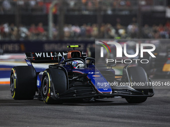 Franco Colapinto of Williams Racing FW45 is in action during the Formula 1 Singapore Grand Prix 2024 on the Marina Bay Circuit in Singapore...