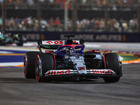 Daniel Ricciardo of Visa Cash App RB F1 Team VCARB 01 is in action during the Formula 1 Singapore Grand Prix 2024 on the Marina Bay Circuit,...