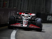 Kevin Magnussen of Haas F1 Team VF-24 Ferrari competes during the Formula 1 Singapore Grand Prix 2024 on the Marina Bay Circuit in Singapore...