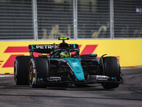 Lewis Hamilton of the Mercedes AMG F1 Team W15 competes during the Formula 1 Singapore Grand Prix 2024 on the Marina Bay Circuit in Singapor...