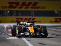 Oscar Piastri of the McLaren F1 Team MCL38 participates in the Formula 1 Singapore Grand Prix 2024 on the Marina Bay Circuit in Singapore fr...