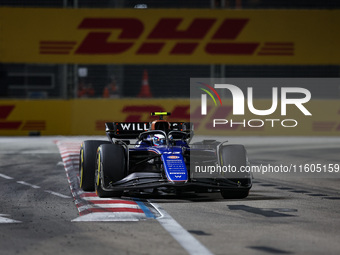 Franco Colapinto of Williams Racing FW45 is in action during the Formula 1 Singapore Grand Prix 2024 on the Marina Bay Circuit in Singapore...