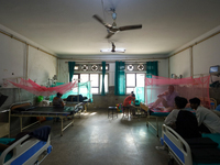 Dengue-infected patients undergo treatment at Sukraraj Tropical and Infectious Disease Hospital in Kathmandu, Nepal, on September 24, 2024,...