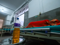 A dengue-infected patient undergoes treatment at Sukraraj Tropical and Infectious Disease Hospital in Kathmandu, Nepal, on September 24, 202...