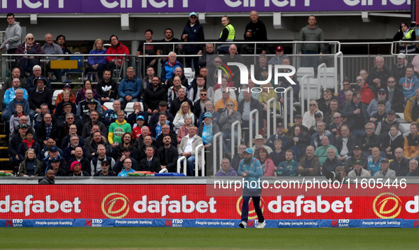 Matt Short of Australia hits high and is caught on the boundary by Adil Rashid off a Jofra Archer ball during the Metro Bank One Day Series...