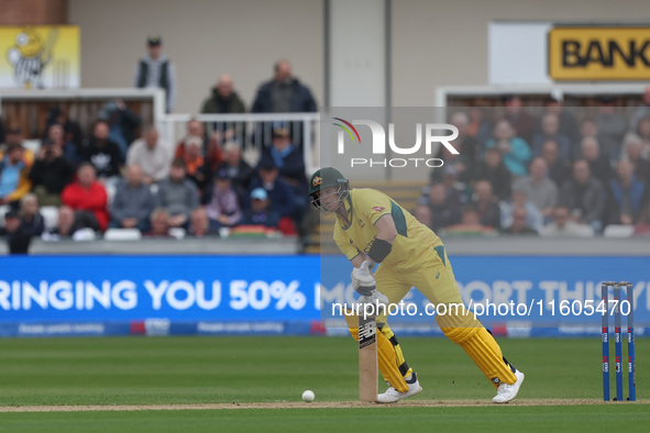 Steve Smith of Australia digs out a yorker from England's Brydon Carse during the Metro Bank One Day Series match between England and Austra...