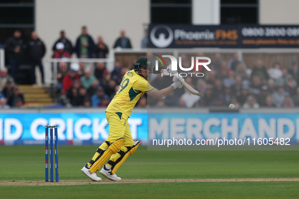 Steve Smith of Australia bats during the Metro Bank One Day Series match between England and Australia at the Seat Unique Riverside in Chest...